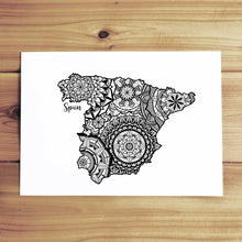 Load image into Gallery viewer, Map of Spain | Map Art | Travel Gift Ideas | Spain City Map | Map Wall Art | Spain Map