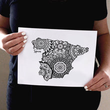 Load image into Gallery viewer, Map of Spain | Map Art | Travel Gift Ideas | Spain City Map | Map Wall Art | Spain Map