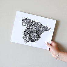 Load image into Gallery viewer, Map of Spain | Map Art | Travel Gift Ideas | Spain City Map | Map Wall Art | Spain Map