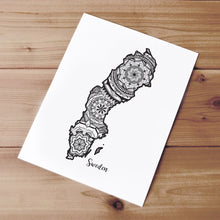 Load image into Gallery viewer, Map of Sweden | Map Art | Travel Gift Ideas | Sweden City Map | Map Wall Art | Sweden Map
