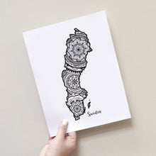 Load image into Gallery viewer, Map of Sweden | Map Art | Travel Gift Ideas | Sweden City Map | Map Wall Art | Sweden Map