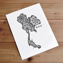 Load image into Gallery viewer, Map of Thailand | Map Art | Travel Gift Ideas | Thailand City Map | Map Wall Art | Thailand Map