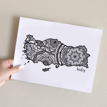Load image into Gallery viewer, Map of Turkey | Map Art | Travel Gift Ideas | Turkey City Map | Map Wall Art | Turkey Map