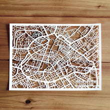 Load image into Gallery viewer, Map of Manchester England | Papercut Map Art | UK Travel Gift Ideas | Manchester City Map | Map Wall Art | Manchester Map | England Map | UK Papercut City Maps