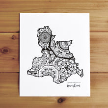 Load image into Gallery viewer, Map of London Borough of Lewisham | Map of Lewisham London | Map Art | Travel Gift Ideas | London Borough of Lewisham City Map | Map Wall Art | London Borough of Lewisham Map