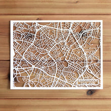 Load image into Gallery viewer, Map of Birmingham England | Papercut Map Art | UK Travel Gift Ideas | Birmingham City Map | Map Wall Art | Birmingham Map | England Map | UK Papercut City Maps
