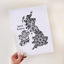 Load image into Gallery viewer, Map of UK | Map of England | Map Art | Travel Gift Ideas | UK City Map | Map Wall Art | United Kingdom Map | England Map