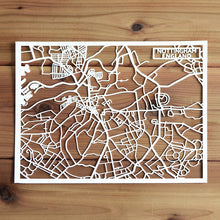 Load image into Gallery viewer, Map of Nottingham England | Papercut Map Art | UK Travel Gift Ideas | Nottingham City Map | Map Wall Art | Nottingham Map | England Map | UK Papercut City Maps