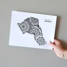 Load image into Gallery viewer, Map of London Borough of Camden | Map Art | Travel Gift Ideas | London Borough of Camden City Map | Map Wall Art | London Borough of Camden Map