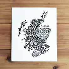Load image into Gallery viewer, Map of Scotland | Map Art | Travel Gift Ideas | Scotland City Map | Map Wall Art | Scotland Map