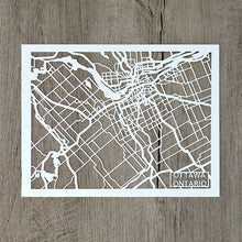 Load image into Gallery viewer, Ottawa, Ontario, Canada Papercut Map Art