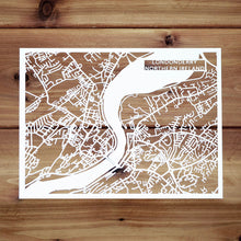 Load image into Gallery viewer, Map of Londonderry Northern Ireland | Papercut Map Art | Travel Gift Ideas | Londonderry City Map | Map Wall Art | Londonderry Map | Northern Ireland Map | Northern Ireland Papercut City Maps