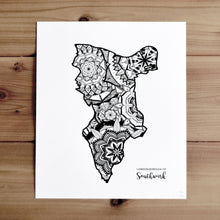 Load image into Gallery viewer, Map of London Borough of Southwark | Map of Southwark London | Map Art | Travel Gift Ideas | London Borough of Southwark City Map | Map Wall Art | London Borough of Southwark Map