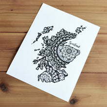 Load image into Gallery viewer, Map of Scotland | Map Art | Travel Gift Ideas | Scotland City Map | Map Wall Art | Scotland Map