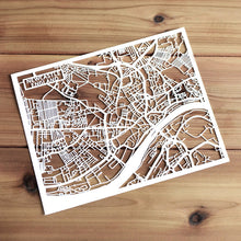 Load image into Gallery viewer, Map of Newcastle England | Papercut Map Art | UK Travel Gift Ideas | Newcastle City Map | Map Wall Art | Newcastle Map | England Map | UK Papercut City Maps