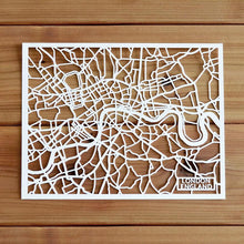 Load image into Gallery viewer, London United Kingdom Papercut Map Art