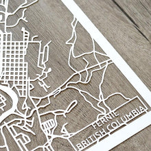 Load image into Gallery viewer, Fernie, British Columbia, Canada Papercut Map Art