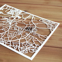 Load image into Gallery viewer, Map of Nottingham England | Papercut Map Art | UK Travel Gift Ideas | Nottingham City Map | Map Wall Art | Nottingham Map | England Map | UK Papercut City Maps