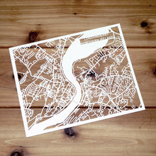 Load image into Gallery viewer, Map of Londonderry Northern Ireland | Papercut Map Art | Travel Gift Ideas | Londonderry City Map | Map Wall Art | Londonderry Map | Northern Ireland Map | Northern Ireland Papercut City Maps