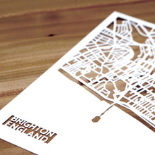 Load image into Gallery viewer, Map of Brighton England | Papercut Map Art | UK Travel Gift Ideas | Brighton City Map | Map Wall Art | Brighton Map | England Map | UK Papercut City Maps