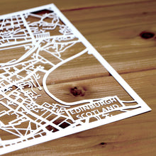 Load image into Gallery viewer, Map of Edinburgh Scotland | Papercut Map Art | Travel Gift Ideas | Edinburgh City Map | Map Wall Art | Edinburgh Map | Scotland Map | Scotland Papercut City Maps