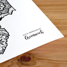 Load image into Gallery viewer, Map of London Borough of Greenwich | Map of Greenwich London | Map Art | Travel Gift Ideas | London Borough of Greenwich City Map | Map Wall Art | London Borough of Greenwich Map