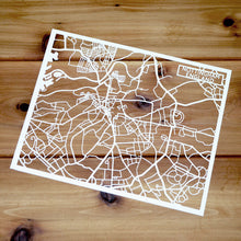 Load image into Gallery viewer, Map of Nottingham England | Papercut Map Art | UK Travel Gift Ideas | Nottingham City Map | Map Wall Art | Nottingham Map | England Map | UK Papercut City Maps
