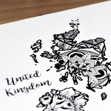 Load image into Gallery viewer, Map of UK | Map of England | Map Art | Travel Gift Ideas | UK City Map | Map Wall Art | United Kingdom Map | England Map