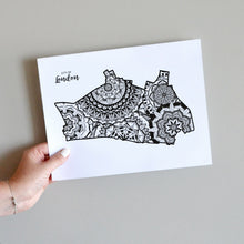 Load image into Gallery viewer, Map of London Borough of City of London | Map of City of London | Map Art | Travel Gift Ideas | London Borough City Map | Map Wall Art | City of London Map