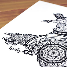 Load image into Gallery viewer, Map of Wales | Map Art | Travel Gift Ideas | Wales City Map | Map Wall Art | Wales Map