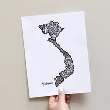 Load image into Gallery viewer, Map of Vietnam | Map Art | Travel Gift Ideas | Vietnam City Map | Map Wall Art | Vietnam Map