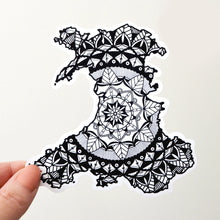 Load image into Gallery viewer, Map of Wales Sticker | Map Art | Travel Gift Ideas | Wales Sticker | Wales Map | Travel Sticker