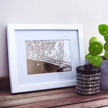 Load image into Gallery viewer, Map of Brighton England | Rose Gold Foil Map Art | Travel Gift Ideas | Brighton City Map | Map Wall Art | Brighton Map | UK Map | UK Foil City Maps