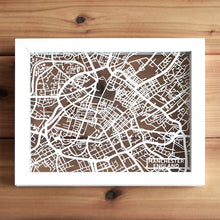 Load image into Gallery viewer, Map of Manchester England | Papercut Map Art | UK Travel Gift Ideas | Manchester City Map | Map Wall Art | Manchester Map | England Map | UK Papercut City Maps