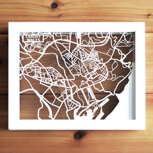 Load image into Gallery viewer, Map of Cardiff Wales | Papercut Map Art | UK Travel Gift Ideas | Cardiff City Map | Map Wall Art | Cardiff Map | Wales Map | UK Papercut City Maps