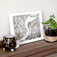 Load image into Gallery viewer, Map of Londonderry Northern Ireland | Papercut Map Art | Travel Gift Ideas | Londonderry City Map | Map Wall Art | Londonderry Map | Northern Ireland Map | Northern Ireland Papercut City Maps