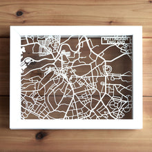 Load image into Gallery viewer, Map of Nottingham England | Papercut Map Art | UK Travel Gift Ideas | Nottingham City Map | Map Wall Art | Nottingham Map | England Map | UK Papercut City Maps