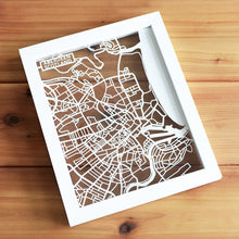 Load image into Gallery viewer, Map of Aberdeen Scotland | Papercut Map Art | Travel Gift Ideas | Aberdeen City Map | Map Wall Art | Aberdeen Map | Scotland Map | Scotland Papercut City Maps