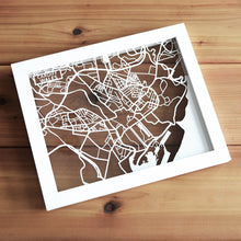 Load image into Gallery viewer, Map of Cardiff Wales | Papercut Map Art | UK Travel Gift Ideas | Cardiff City Map | Map Wall Art | Cardiff Map | Wales Map | UK Papercut City Maps