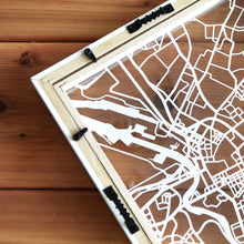 Load image into Gallery viewer, Map of Belfast Northern Ireland | Papercut Map Art | Travel Gift Ideas | Belfast City Map | Map Wall Art | Belfast Map | Northern Ireland Map | Northern Ireland Papercut City Maps