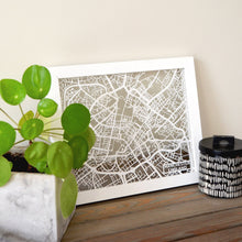 Load image into Gallery viewer, Map of Manchester England | Papercut Map Art | UK Travel Gift Ideas | Manchester City Map | Map Wall Art | Manchester Map | England Map | UK Papercut City Maps