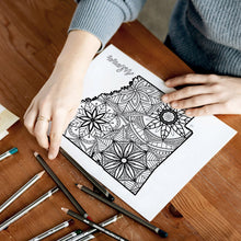 Load image into Gallery viewer, arkansas usa coloring pages | state map coloring pages for adults | Coloring pages for kids | arkansas usa map coloring sheets | state map coloring page | united states coloring page | united states of america | map of america