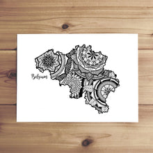 Load image into Gallery viewer, Map of Belgium | Map Art | Travel Gift Ideas | Belgium City Map | Map Wall Art | Belgium Map