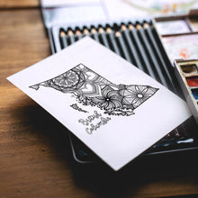 Load image into Gallery viewer, british columbia canada coloring pages | Coloring pages for adults | Coloring pages for kids | canada map coloring sheets | british coloumbia map coloring page | canadian provinces coloring page