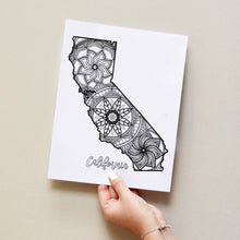 Load image into Gallery viewer, california usa coloring pages | state map coloring pages for adults | Coloring pages for kids | california usa map coloring sheets | state map coloring page | united states coloring page | united states of america | map of america
