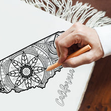Load image into Gallery viewer, california usa coloring pages | state map coloring pages for adults | Coloring pages for kids | california usa map coloring sheets | state map coloring page | united states coloring page | united states of america | map of america
