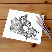 Load image into Gallery viewer, canada coloring pages | Coloring pages for adults | Coloring pages for kids | canada map coloring sheets | canada map coloring page | canadian provinces coloring page