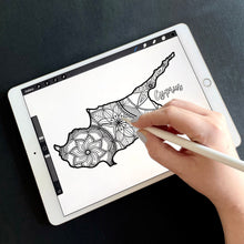 Load image into Gallery viewer, cyprus coloring pages | Coloring pages for adults | Coloring pages for kids | cyprus map coloring sheets | cyprus map coloring page | cyprus coloring page