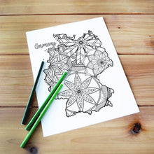 Load image into Gallery viewer, adult coloring pages | Coloring pages for adults | Coloring pages for kids | germany map coloring sheets | germany map coloring page | germany coloring page