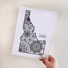 Load image into Gallery viewer, idaho usa coloring pages | state map coloring pages for adults | Coloring pages for kids | idaho usa map coloring sheets | state map coloring page | united states coloring page | united states of america | map of america